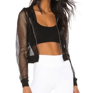 Superdown Black Darcy Mesh Hoodie